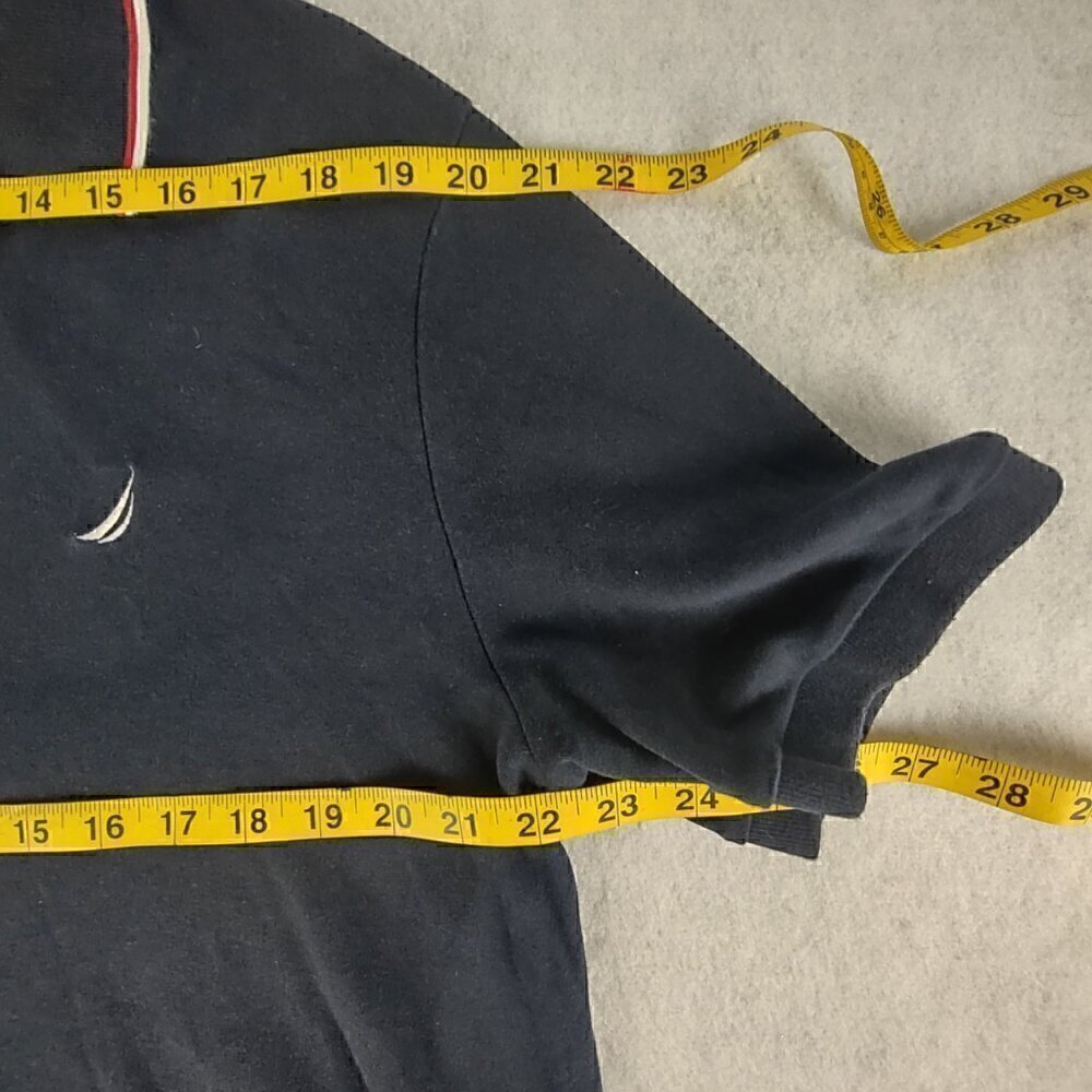 Nautica Men's 100% Cotton Blue 2 Button Short Sleeve Polo Pullover Shirt Size XL - Picture 8 of 10